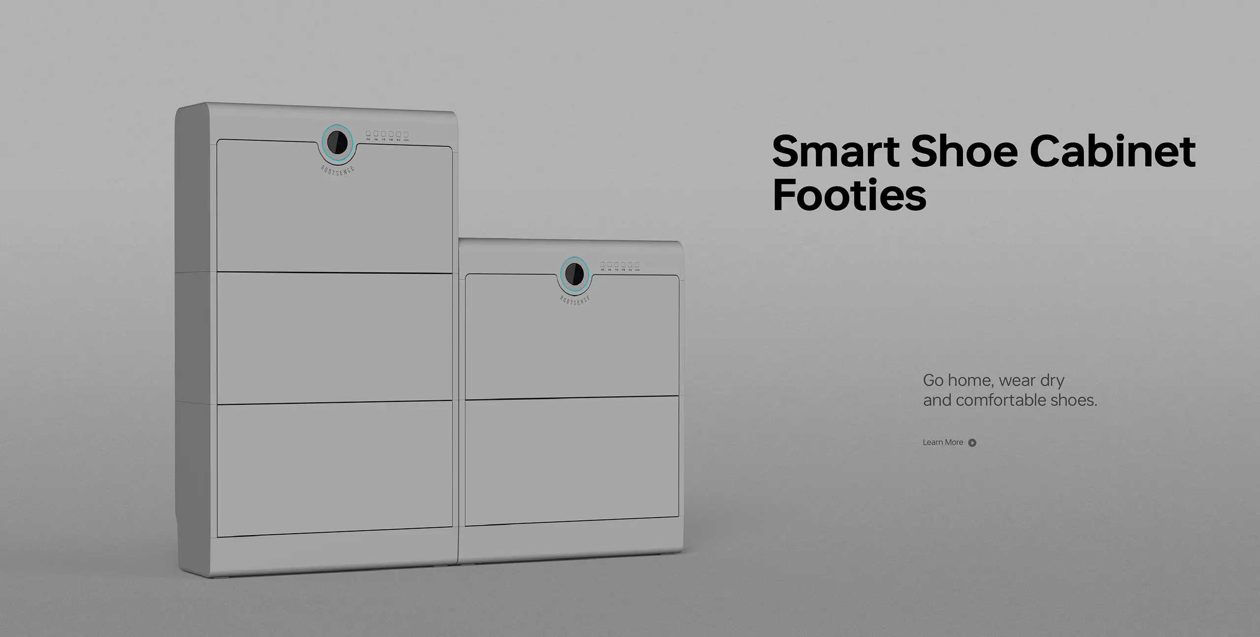 Smart shoe cabinet - Footies, Tuya smart, hot dry, UV sterilize, Ozone odor elimination, carbon filter